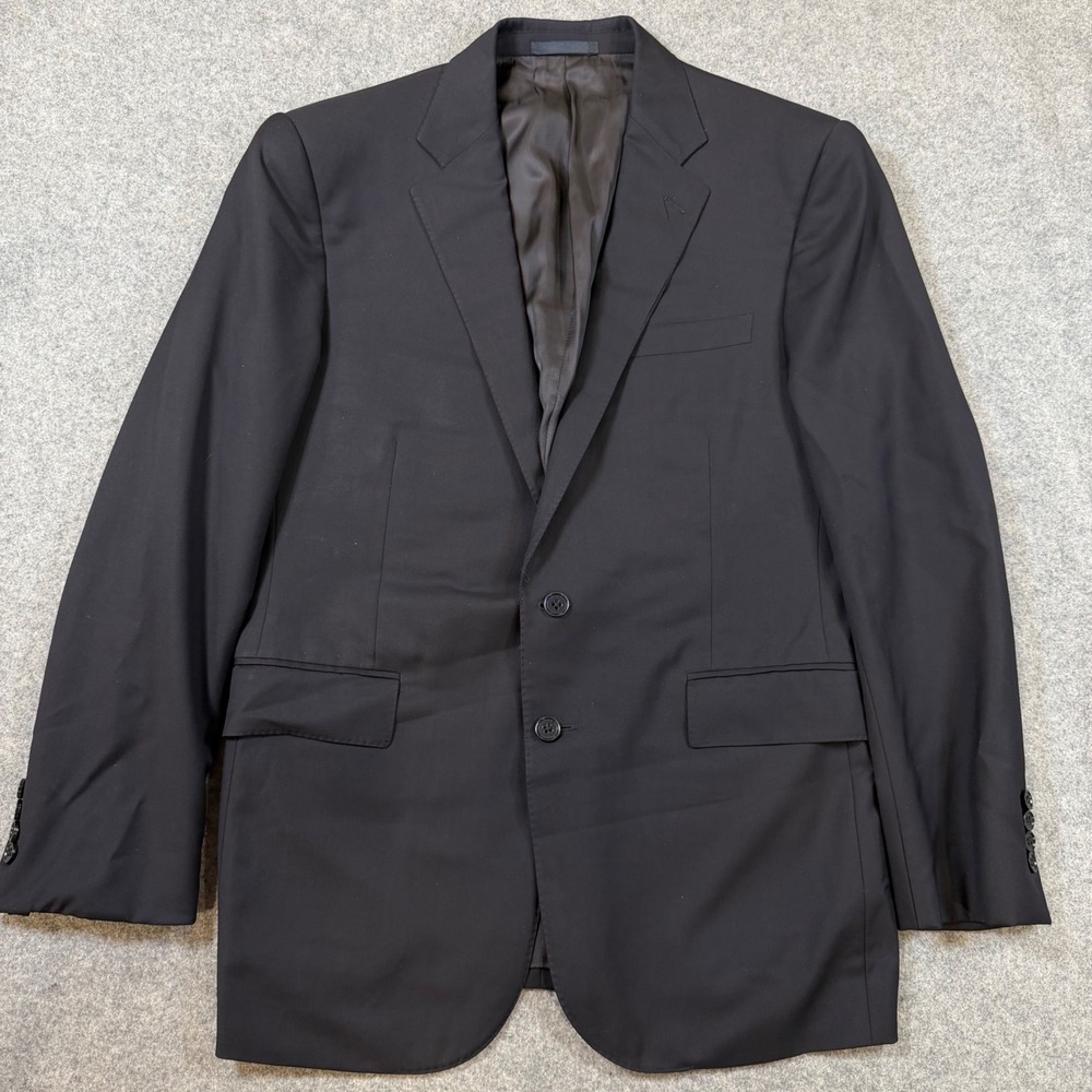 Ralph Lauren Blazer Mens 40S Black 100% Wool Made in Italy Suit Jacket Drop 7